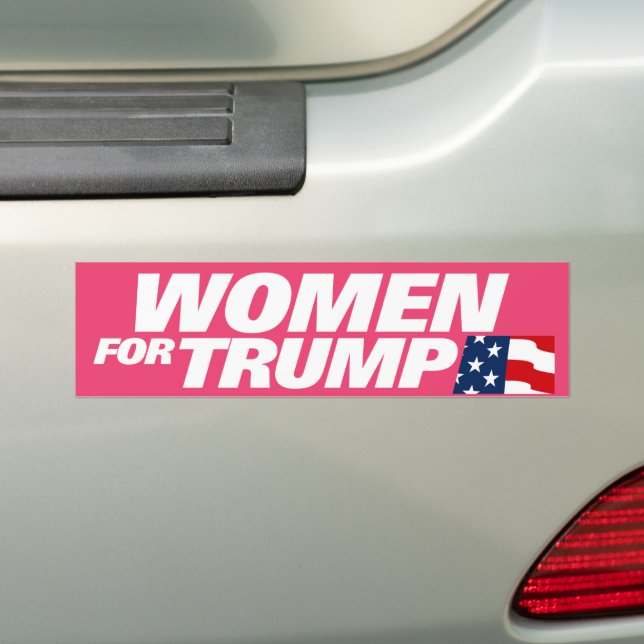 Women For Trump 2024 Bumper Sticker (On Car)