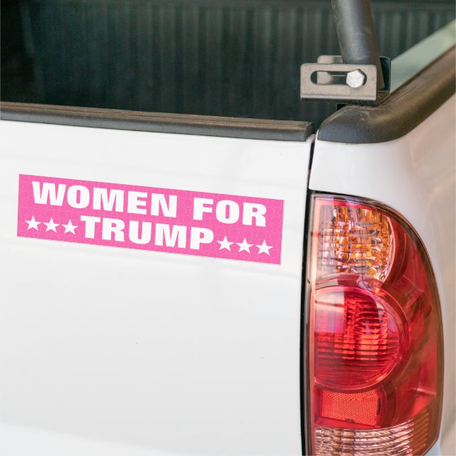 Women for Trump 2024 MAGA Election Bumper Sticker (On Truck)