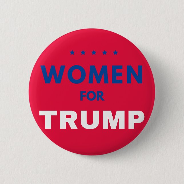 Women For Trump 6 Cm Round Badge (Front)