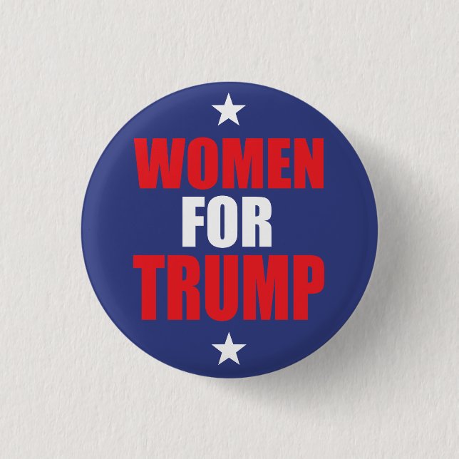 Women For Trump Badge Pin Button (Front)