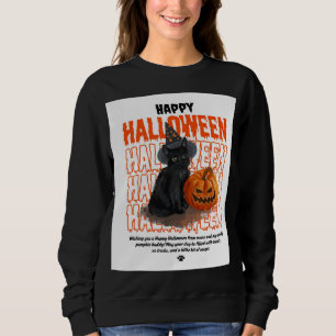 Women full sleeves black shirt with Halloween desi