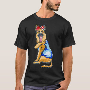 Women German Shepherd Dog Tattoo I Love Mum Gifts  T-Shirt
