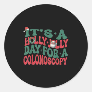 Women Gi Nurse Christmas Endoscopy Technician Endo Classic Round Sticker