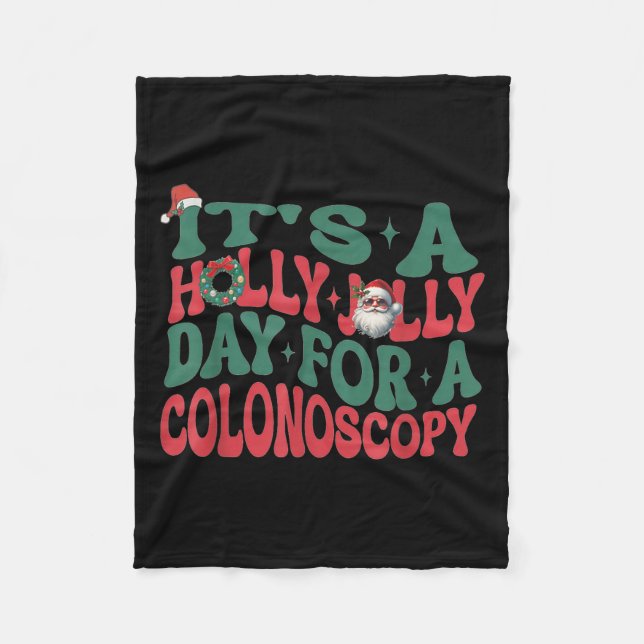 Women Gi Nurse Christmas Endoscopy Technician Endo Fleece Blanket (Front)