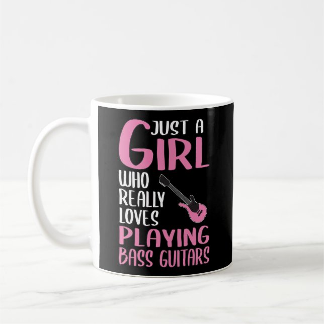 Women Gift Just A Girl Who Really Loves Playing Ba Coffee Mug (Left)