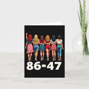 Women Girls 86 47 Trump Not My President Card