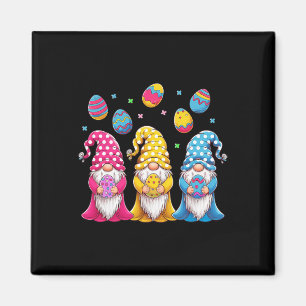 Women Girls Cute Gnome Easter Gnome Eggs Happy Eas Magnet