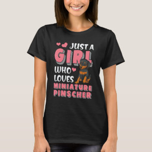 Women Girls Dog   Dog Miniature Pinscher Min Pinsc T-Shirt