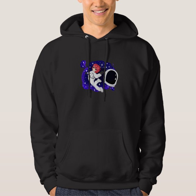 Women & Girls Galaxy  Astronaut in the Galaxy Hoodie (Front)