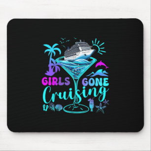 Women Girls Gone Cruising Matching Cruise Vacation Mouse Mat