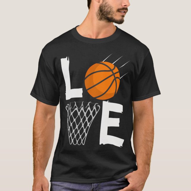 Women Girls Love Basketball 	  Bball 	 For Girls T-Shirt (Front)