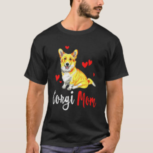Women Girls Puppy Mum Dog Mama Corgi T-Shirt