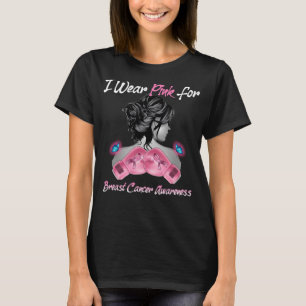 Women Gloves Boxing I Wear Pink For Breast Cancer T-Shirt