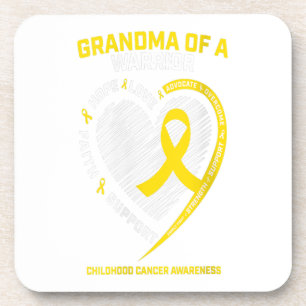 Women Grandma Grandson Grandaughter Childhood Gift Coaster