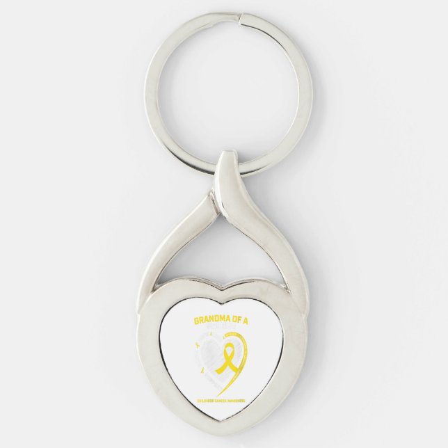 Women Grandma Grandson Grandaughter Childhood Gift Key Ring (Front)