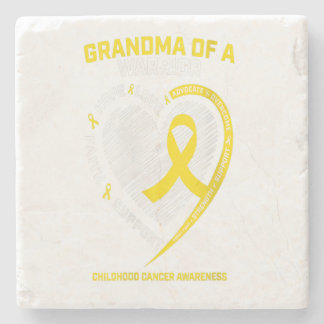 Women Grandma Grandson Grandaughter Childhood Gift Stone Coaster