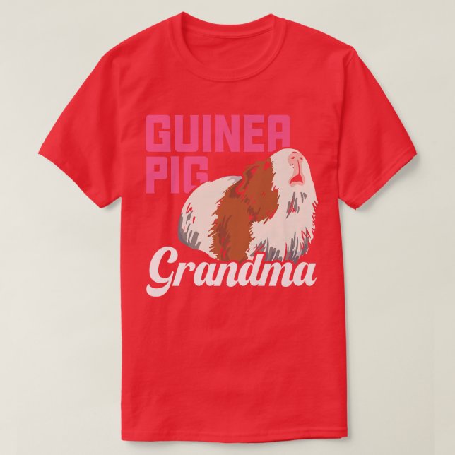 Women Guinea Pig Grandma Funny Women Guinea Pig Lo T-Shirt (Design Front)