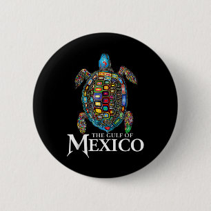 Women Gulf Of Mexico Forever Mexican Souvenir Sea  6 Cm Round Badge