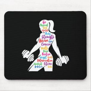 Women Gym Motivation Workout Motivational Fitness Mouse Mat