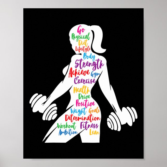 Women Gym Motivation Workout Motivational Fitness  Poster (Front)