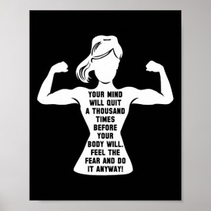 Women Gym Motivation Workout Motivational Fitness  Poster
