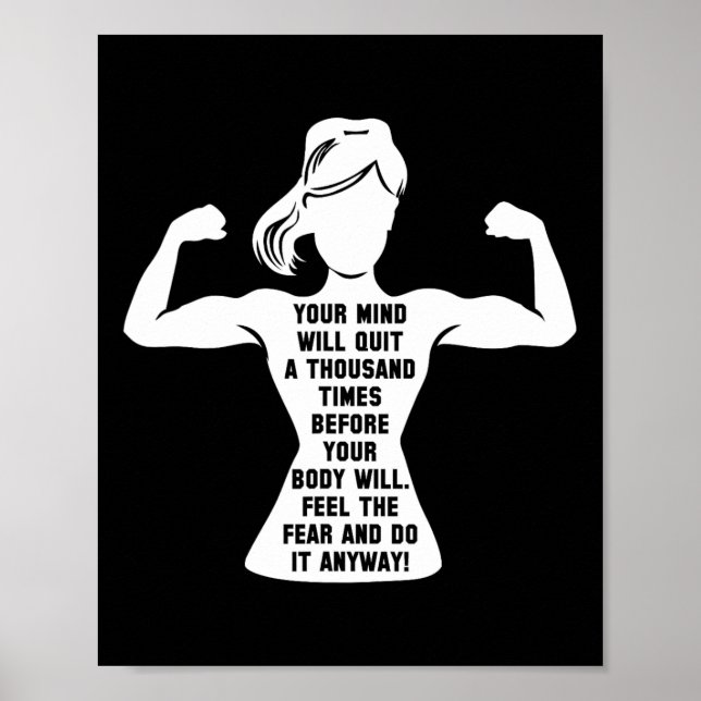Women Gym Motivation Workout Motivational Fitness  Poster (Front)