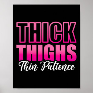 Women Gym Workout Fitness Exercise Thick Thighs Th Poster