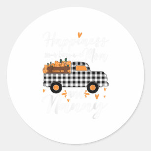 Women Happiness Is Being A Mum And Nanny Classic Round Sticker
