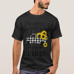 Women Happiness Is Being A Mum And Nonna Sunflower T-Shirt