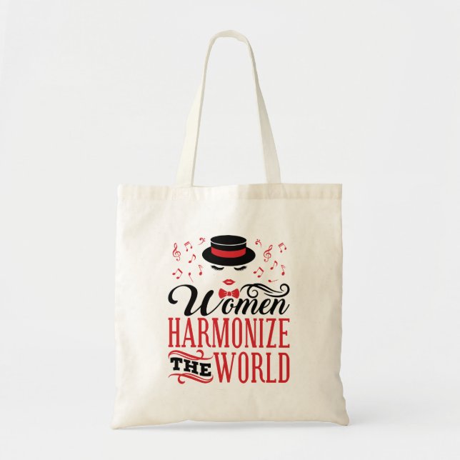 Women Harmonise the World Barbershop Singing Tote Bag (Front)