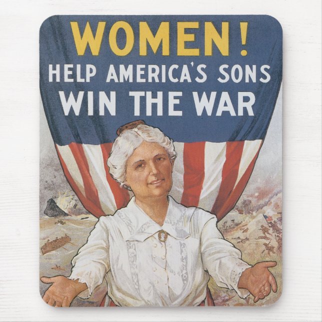 Women! Help America's Sons Mouse Mat (Front)