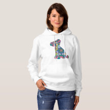 Women Hooded Sweatshirt Chinese crested dog