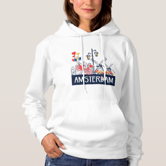 Women hoodie Amsterdam (Front)