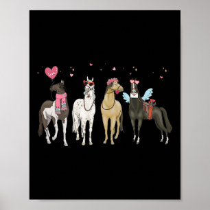 Women Horse Valentine's Day Horse Lover Horse Mom  Poster