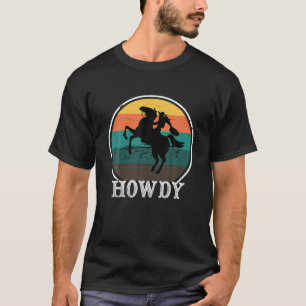 Women Howdy Rodeo Western Country Vintage Cowgirl T-Shirt