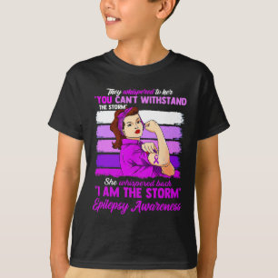Women I Am The Storm Epilepsy Awareness Warrior  T-Shirt