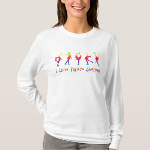 women - I love figure skating, bright colours T-Shirt