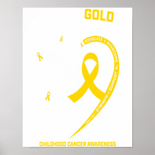Women I Wear Gold For My Grandson Childhood Gift Poster