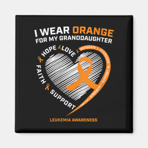 Women I Wear Orange For My Granddaughter Leukaemia Magnet