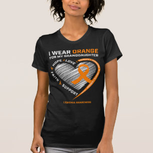 Women I Wear Orange For My Granddaughter Leukaemia T-Shirt