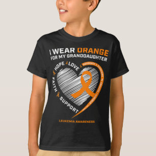 Women I Wear Orange For My Granddaughter Leukaemia T-Shirt