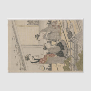 Women in a Tea House by Kubo Shunman Tissue Paper