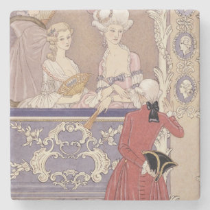 Women in a Theatre Box, illustration from 'Les Lia Stone Coaster