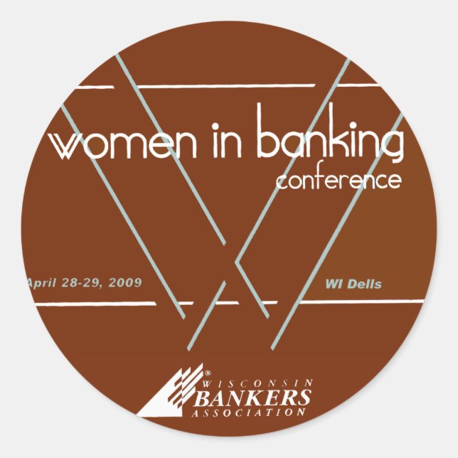 Women In Banking Conference April 28-29, 2009 Classic Round Sticker (Front)