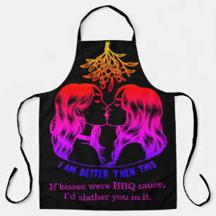 Women in chic aprons at a barbecue