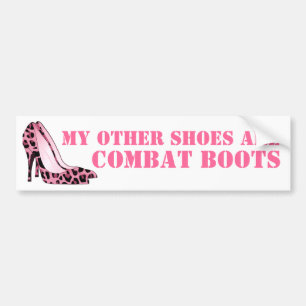 Women in Combat Stiletto Heels Bumper Sticker
