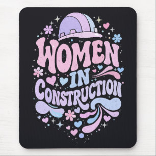 Women In Construction Retro Empowerment Mouse Mat