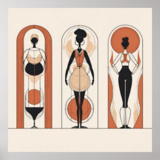 Women in Form — Geometric Feminine Wall Art