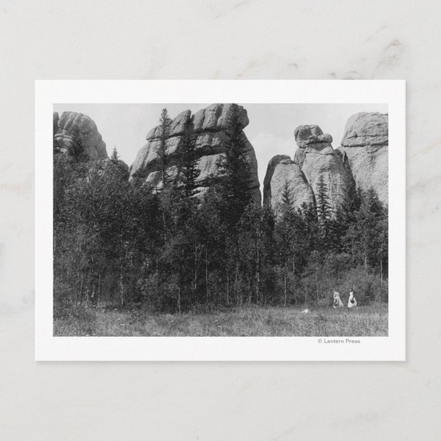 Women in front of Lake Harney Peaks Photograph Postcard (Front)