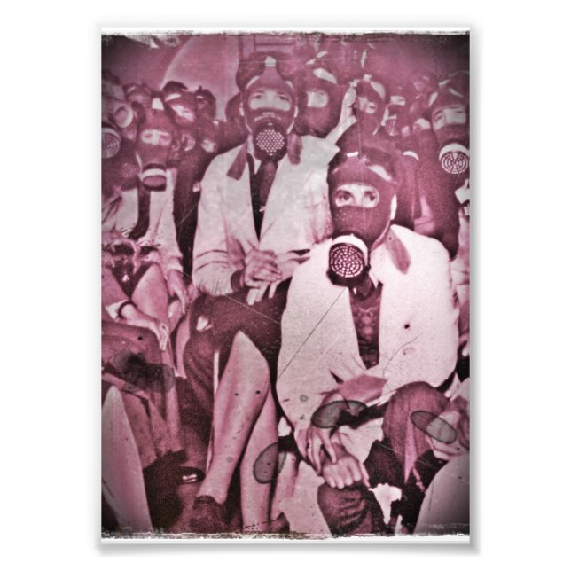 Women in Gas Masks Photo Print (Front)